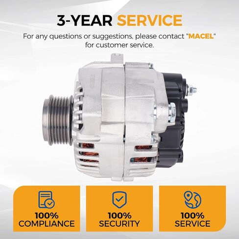 مولد كهربائي PAROD® 12V 110A مناسب لـ 06-10 Hyundai Sonata، 10-13 Kia Forte/Koup، 12-13 Forte5، 07-12 Rondo، 06-10 Magentis/Optima، 2.0L 2.4L L4، CW 6-Groove Pulley Replace #3730025201 in Saudi Arabia