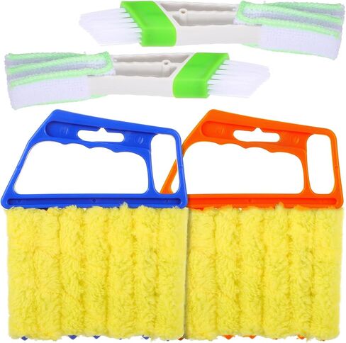 4 Pcs Blind Cleaner Tool 7 Finger Microfiber Window Blind Duster for Cleaning Washable Mini Blinds Cleaner Duster Tool for Cleaning Blinds, Ventilation Vents, Fans and Air Conditioner in Saudi Arabia