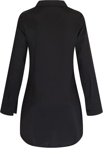qfmqkpi Women Sexy V Neck Shirts Side Slit Print Long Sleeve Button Down Blouse Tops in Saudi Arabia