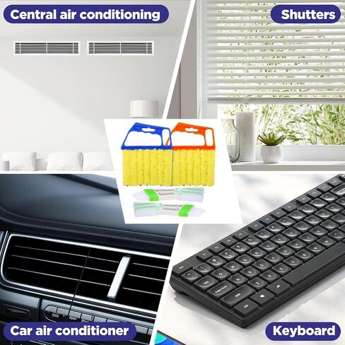 4 Pcs Blind Cleaner Tool 7 Finger Microfiber Window Blind Duster for Cleaning Washable Mini Blinds Cleaner Duster Tool for Cleaning Blinds, Ventilation Vents, Fans and Air Conditioner in Saudi Arabia