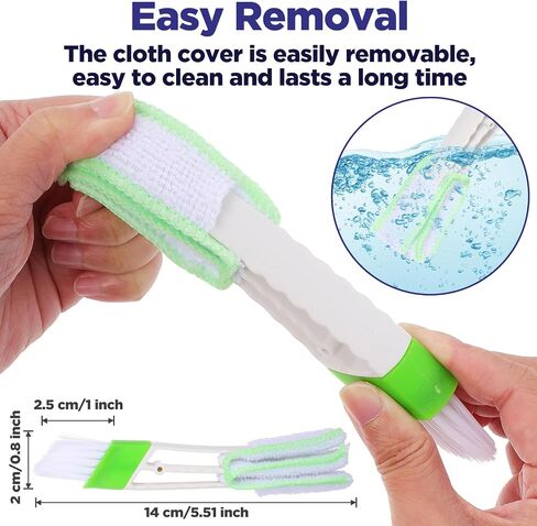 4 Pcs Blind Cleaner Tool 7 Finger Microfiber Window Blind Duster for Cleaning Washable Mini Blinds Cleaner Duster Tool for Cleaning Blinds, Ventilation Vents, Fans and Air Conditioner in Saudi Arabia