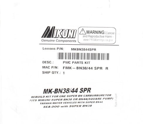 Mikuni Super BN Rebuild Kit MK-BN38/44 SPR in Saudi Arabia