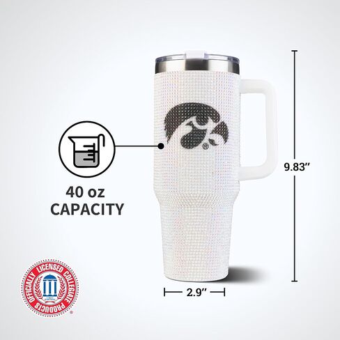 The Memory Company | Licensed NCAA 40oz White Bling Game Day Tumbler in Kuwait