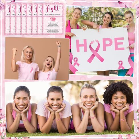 Breast Cancer Awareness Bracelet Bulk Pink Braided Bracelet Adjustable Strings Women Pink Ribbon Breast Cancer Awareness Month Favor Fundraiser Survivor Gift in Saudi Arabia