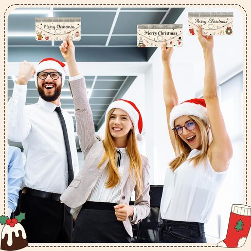 Thyle 4 Pcs Unique Wooden Christmas Money Holders Xmas Wooden Envelope Cash Holder Fun Ways to Give Money as a Gift for Christmas Birthday Holiday Party Decoration in Saudi Arabia