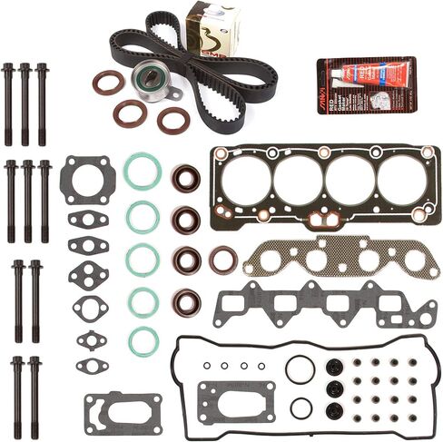 MA-4216973787 Head Gasket Set Timing Belt Kit Compatible With/For 90-93 Geo Toyota 1.6 DOHC 4AFE in Saudi Arabia