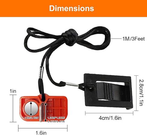 Treadmill Universal Safety Key for NordicTrack, Proform, Image, Weslo, Reebok, Epic, Golds Gym, Freemotion, and Healthrider Treadmills in Kuwait