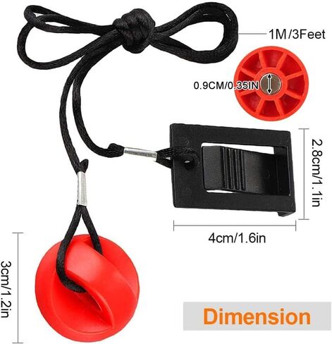 Treadmill Universal Safety Key for NordicTrack, Proform, Image, Weslo, Reebok, Epic, Golds Gym, Freemotion, and Healthrider Treadmills in Kuwait
