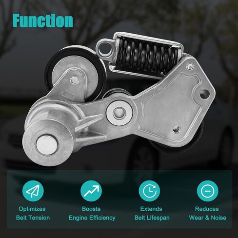 ‎12663047 Belt Tensioner Assembly with Pulley (2.4L L4) For Buick LaCrosse Regal 2012-2016,For Chevrolet Impala 2014,Malibu 2008-2010 2013 2014,For Saturn Aura Vue 2007-2009 12655192 12633829 in Saudi Arabia
