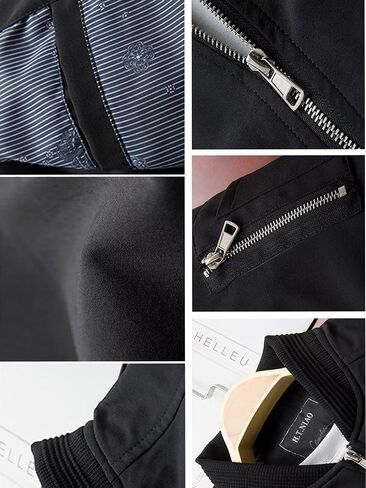 Jinsha Mens Lightweight Bomber Windbreaker Jacket Fall/Spring Stylish Casual Outdoor Waterproof Softshell Zipper Jackets in Saudi Arabia