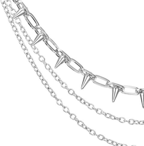 Pocket Jeans Pants Chain, Wallet Chain Belt for Men Multi-layer Hip Hop Biker Chains Goth Punk Waist Chains Belts Jewelry Accessory with Tassel for Women Men Pants Skirts, Silver in Saudi Arabia