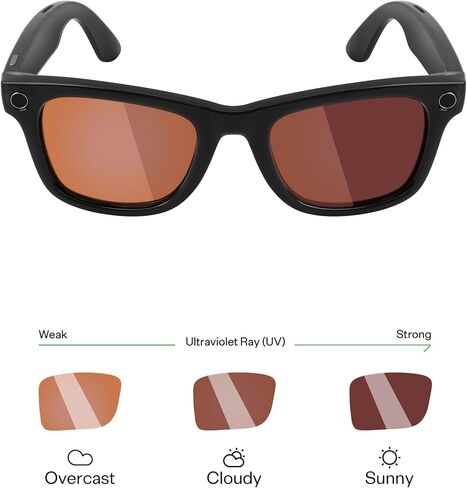 Mryok Replacement Lenses for Ray-Ban RW4012 Wayfarer(Gen 2) 53mm Smart Glass, HD Polarized, UV Protection, Impact Resistant in Saudi Arabia