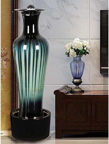 Outdoor Fountains Ceramic Home Decor Modern and Minimalist Water Features Improved Feng Shui Floor Standing Water Fountain Decorations Garden Water Fountain in Saudi Arabia