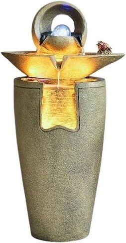 Outdoor Fountains Vintage Flowing Ornaments Circulating Water Fountain Floor to Ceiling Living Room Entrance Wealth Attraction Housewarming Gifts Garden Water Fountain in Saudi Arabia