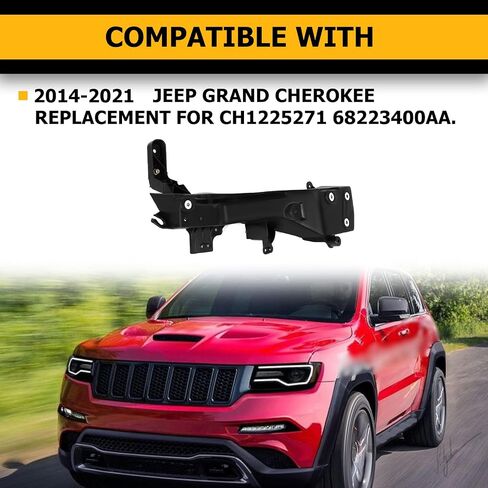 KUAFU Radiator Support Assembly Compatible with 2014-2021 Jeep Grand Cherokee Replacement for CH1225271 68223400AA PP Plastic Right 1PC in Saudi Arabia