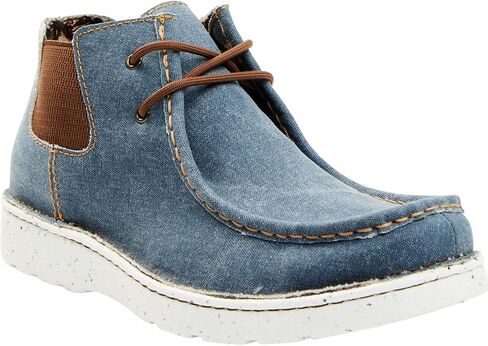 حذاء Justin الرجالي Hazer Denim كاجوال Hudson بمقدمة موك - Jm441 in Saudi Arabia