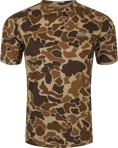 تي شيرت Drake Waterfowl للشباب للجنسين EST Camo Performance DW1906 خارجي بعامل حماية من الأشعة فوق البنفسجية 50+ خفيف الوزن وخفيف الوزن وأكمام قصيرة in Kuwait
