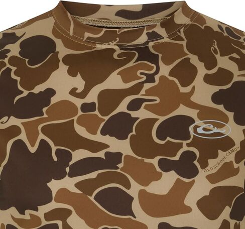 تي شيرت Drake Waterfowl للشباب للجنسين EST Camo Performance DW1906 خارجي بعامل حماية من الأشعة فوق البنفسجية 50+ خفيف الوزن وخفيف الوزن وأكمام قصيرة in Kuwait