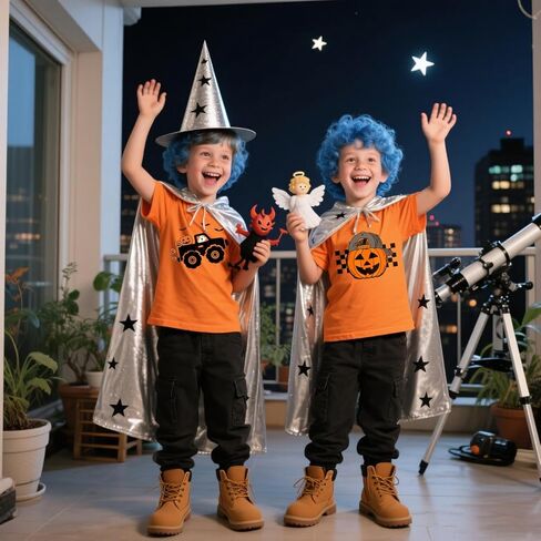 قمصان للأولاد والبنات للهالوين للأطفال الصغار بأكمام قصيرة تي شيرت Monster Truck Ghost Pumpkin تي شيرت علوي من 2 إلى 7 سنوات in Kuwait