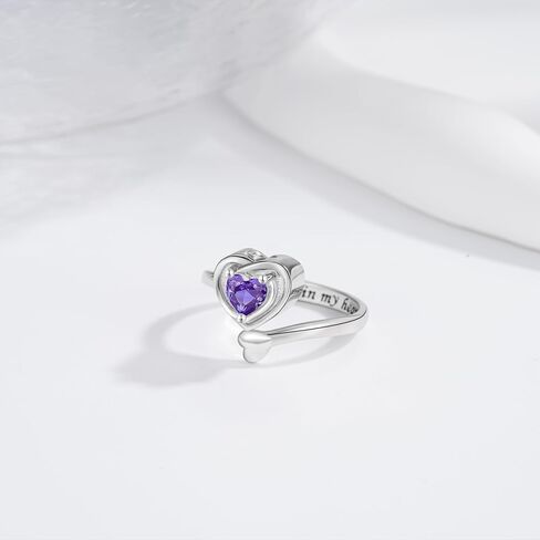 925 Sterling Silver Heart Urn Rings for Ashes for Women Adjustable Cremation Urn Ring for Ashes Keepsake Memorial Jewelry in Kuwait