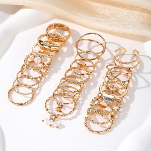 Dainty Knuckle Stackable Vintage Midi Hollow Rings for Women in Saudi Arabia