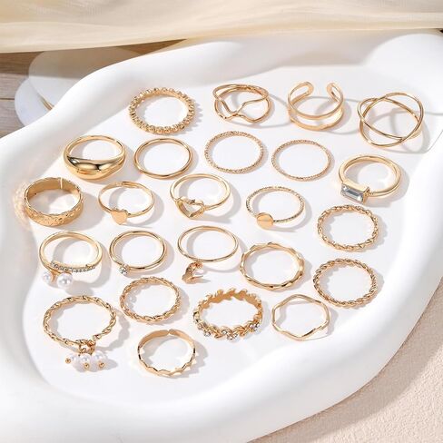 Dainty Knuckle Stackable Vintage Midi Hollow Rings for Women in Saudi Arabia