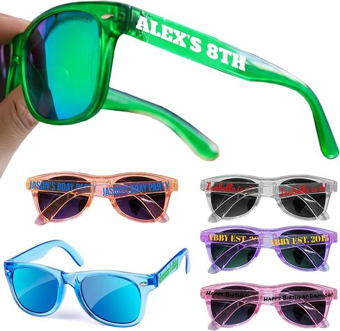 Personalized Children's Sunglasses with UV400 Protection – Custom Message Sunglasses for Birthday Parties, Field Trips, and Party Favors in Saudi Arabia
