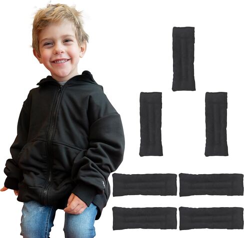 Flutterby Kids Weighted Zip-Up Hoodie Sweatshirt Black, Discreet Soothing Sensory & Calming Solution in Saudi Arabia