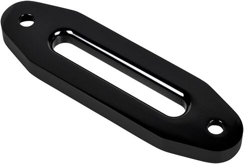 Astra Depot Anodized Black 6" x 2" Hawse Fairlead Aluminum 3500-5500lbs and Black Rubber Winch Rope Stopper for Off-Road ATV UTV Truck 4x4 Synthetic Winch Rope in Saudi Arabia