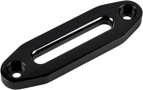 Astra Depot Anodized Black 6" x 2" Hawse Fairlead Aluminum 3500-5500lbs and Black Rubber Winch Rope Stopper for Off-Road ATV UTV Truck 4x4 Synthetic Winch Rope in Saudi Arabia