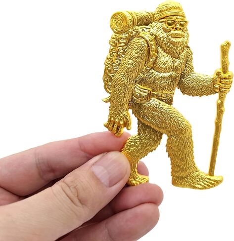 Bigfoot Camping Emblem – 3D Metal Sasquatch Badge for Cars, Campers, and Coolers (Silver) in Saudi Arabia