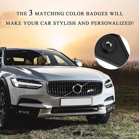 Front Grille Badge, Classic Retro Tri-Color Stripe Automotive Mesh Grille Label Emblem, Decorative Decal Badge Compatible with Tacoma 4Runner, Decoration Car Accessories (D) in Saudi Arabia