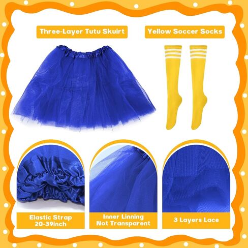 6 Pcs Yellow Halloween Costume for Adult Women - Halloween Costumes Accesories Accessories Set Yellow Cosplay in Saudi Arabia