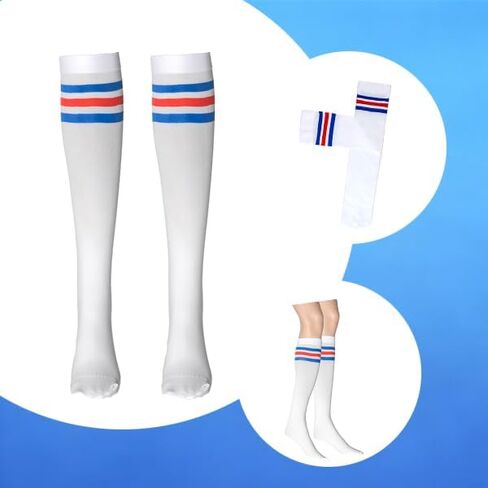3Pcs Sailor Costume Accessories Set Include Headband with Anchor Cap, Neck Tie, Socks for Men Women Halloween Dress Up(blue set, average) in Saudi Arabia