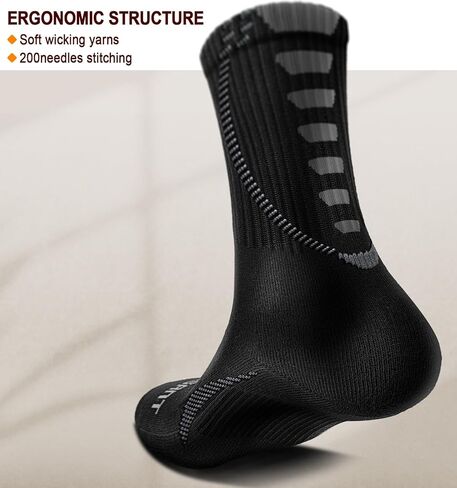 Men Socks,Athletic Compression Crew Socks Cushioned for Men Running Sports Hiking Fishing Arch Support in Saudi Arabia