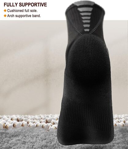 Men Socks,Athletic Compression Crew Socks Cushioned for Men Running Sports Hiking Fishing Arch Support in Saudi Arabia