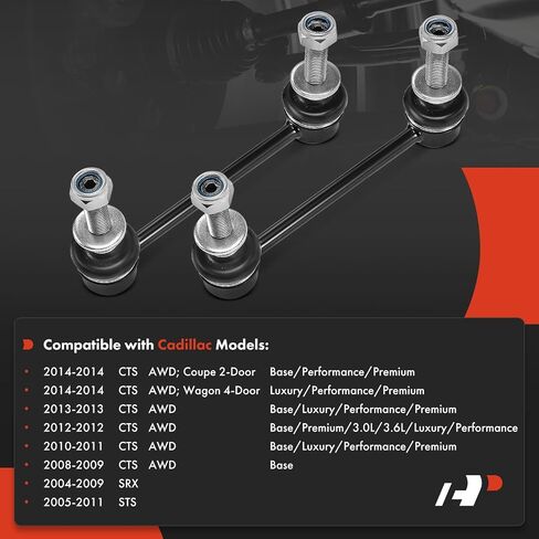 A-Premium 2 x Front Sway Bar Links Stabilizer Bar Links, Compatible with Cadillac SRX 2004-2009, CTS 2008-2014, STS 2005-2011 in Saudi Arabia