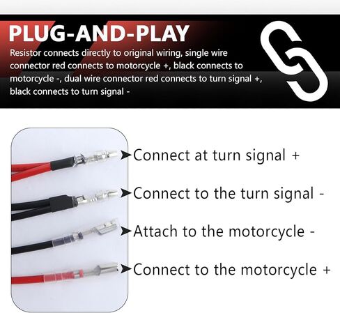 4 قطع إشارة الانعطاف LED للدراجات النارية، مقاومات الحمل العملية LED أجزاء إشارة الانعطاف لحل مشكلات إشارات الانعطاف للدراجات النارية، مصابيح LED 12 فولت 10 وات تتحول إلى مقاوم الإشارات in Kuwait