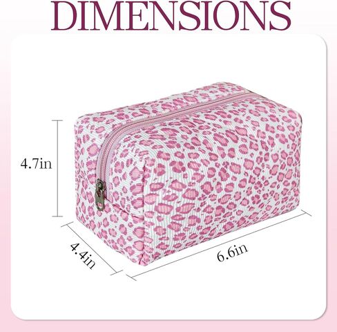Quilted Makeup Pouch,Cotton Puffy Makeup Bag, Coquette Cosmetic Bag for Women and Girls, Aesthetic Organizer Bag, Cute Flower Travel Toiletry Bag in Saudi Arabia