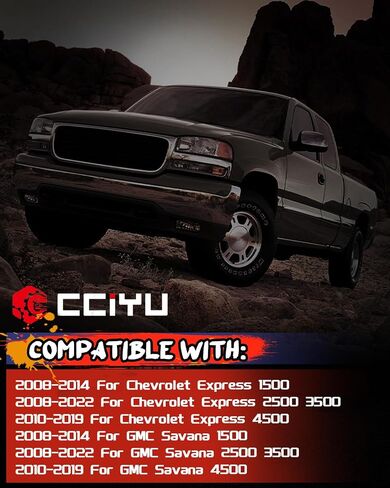 CCIYU مفتاح نافذة الطاقة جانب السائق مناسب 2008-2014 لسيارة شيفروليه إكسبريس 1500 لسيارة جي إم سي سافانا 1500، 2008-2022 لسيارة إكسبريس 2500 3500 لسيارة سافانا 2500 3500 15860001 84075357 in Saudi Arabia