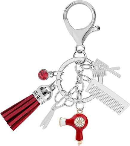 Hairdresser Keychain for Women, Hairdresser Hair Stylist Keychain Gift Barber Keychain for Bag Purse Decoration Christmas Birthday Retirement Gift for Hairdresser in Saudi Arabia