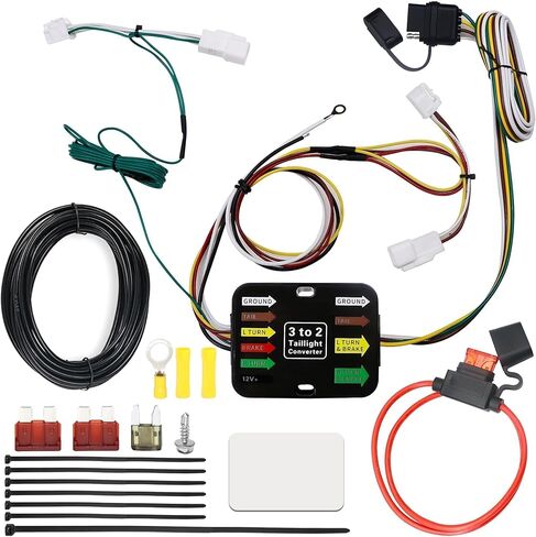 4 Pin Trailer Wiring Harness Fit for Toyota RAV4 & RAV4 Prime Hybrid 2019-2024 Plug-in Simple Custom-Fit T-Connector 4-Pole Flat Trailer Light Connector Trailer Hitch Wiring Replace 56434 in Saudi Arabia