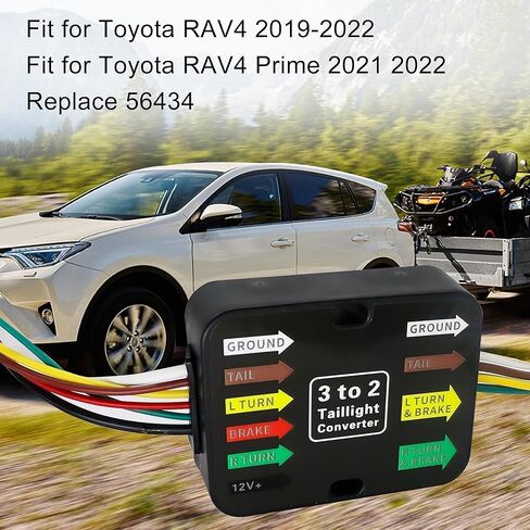 4 Pin Trailer Wiring Harness Fit for Toyota RAV4 & RAV4 Prime Hybrid 2019-2024 Plug-in Simple Custom-Fit T-Connector 4-Pole Flat Trailer Light Connector Trailer Hitch Wiring Replace 56434 in Saudi Arabia