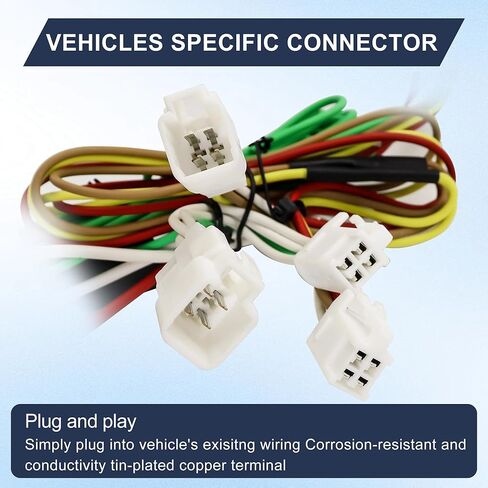 4 Pin Trailer Wiring Harness Fit for Toyota RAV4 & RAV4 Prime Hybrid 2019-2024 Plug-in Simple Custom-Fit T-Connector 4-Pole Flat Trailer Light Connector Trailer Hitch Wiring Replace 56434 in Saudi Arabia
