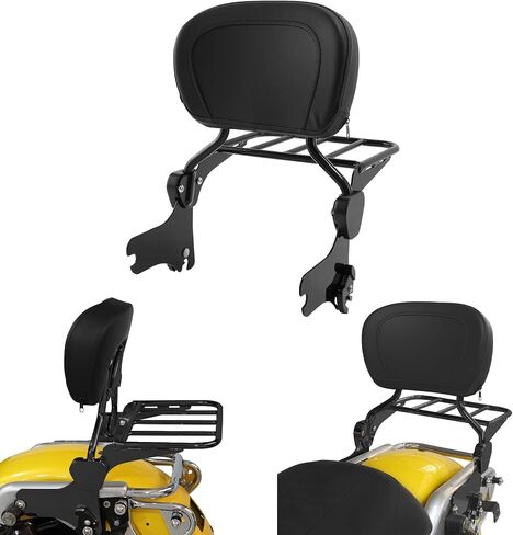 Green-L Chrome Sissy Bar Backrest Pad with Luggage Rack Fit for Harley Road King 1997-2008 in Saudi Arabia