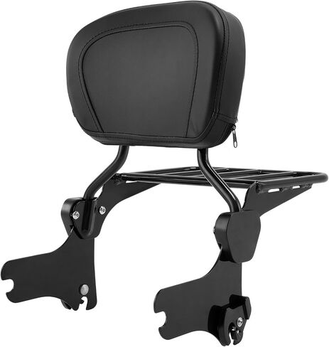 Green-L Chrome Sissy Bar Backrest Pad with Luggage Rack Fit for Harley Road King 1997-2008 in Saudi Arabia