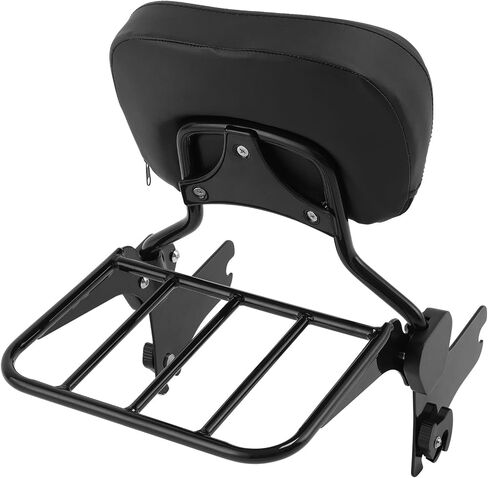 Green-L Chrome Sissy Bar Backrest Pad with Luggage Rack Fit for Harley Road King 1997-2008 in Saudi Arabia