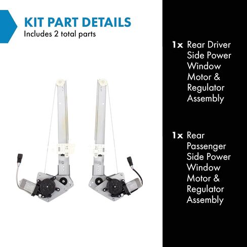 TRQ Rear Window Regulator Kit Power Window Regulator & Motor Assembly Compatible with 2012-2016 Honda CR-V in Saudi Arabia