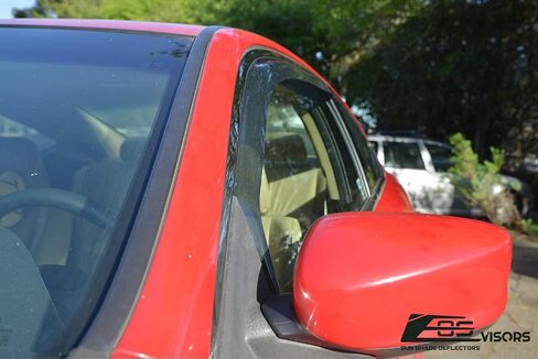 لسيارة هوندا أكورد 2Dr كوبيه 2008-2012 | أقنعة EOS على شكل قناة مدخنة ملونة JDM أقنعة فتحة التهوية الجانبية حاجبات حماية المطر in Saudi Arabia
