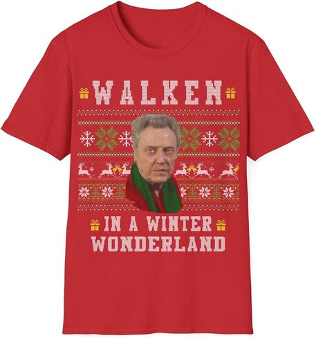 Walken in A Winter Wonderland Unisex T-Shirt, Christopher Walken Fan Tee, Gift for Actor Lover, Funny Christmas Shirt, in Saudi Arabia